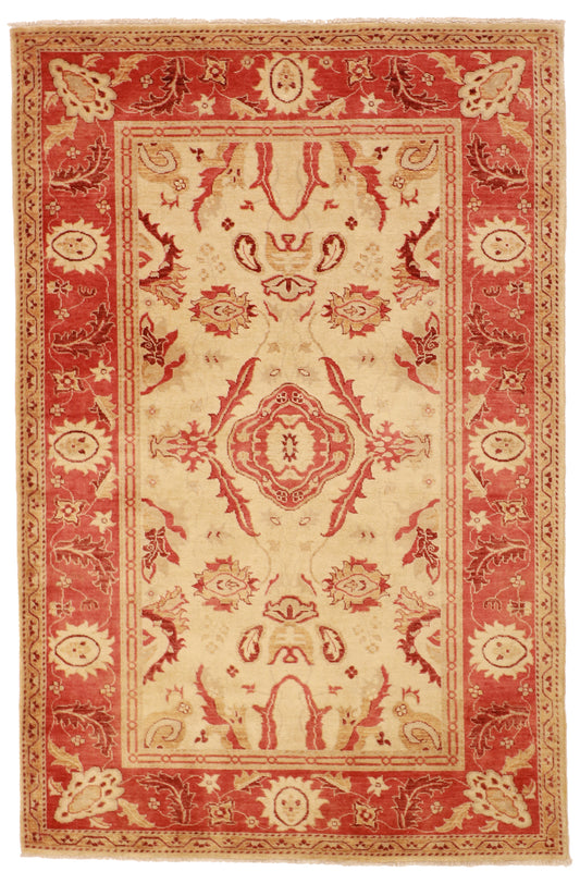 W 4.7 L 7 Sh. Abbas 100% Wool Hand-Woven All-Over Design - 52325