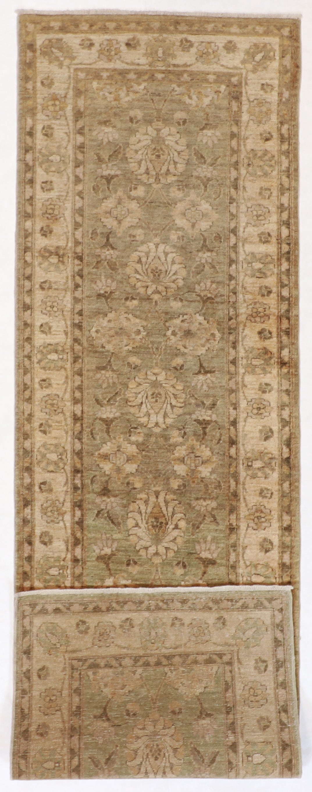 W 2.7 L 8.9 Sh. Abbas Runner 100% Wool Handmade Pakistan All Over Design - 52336