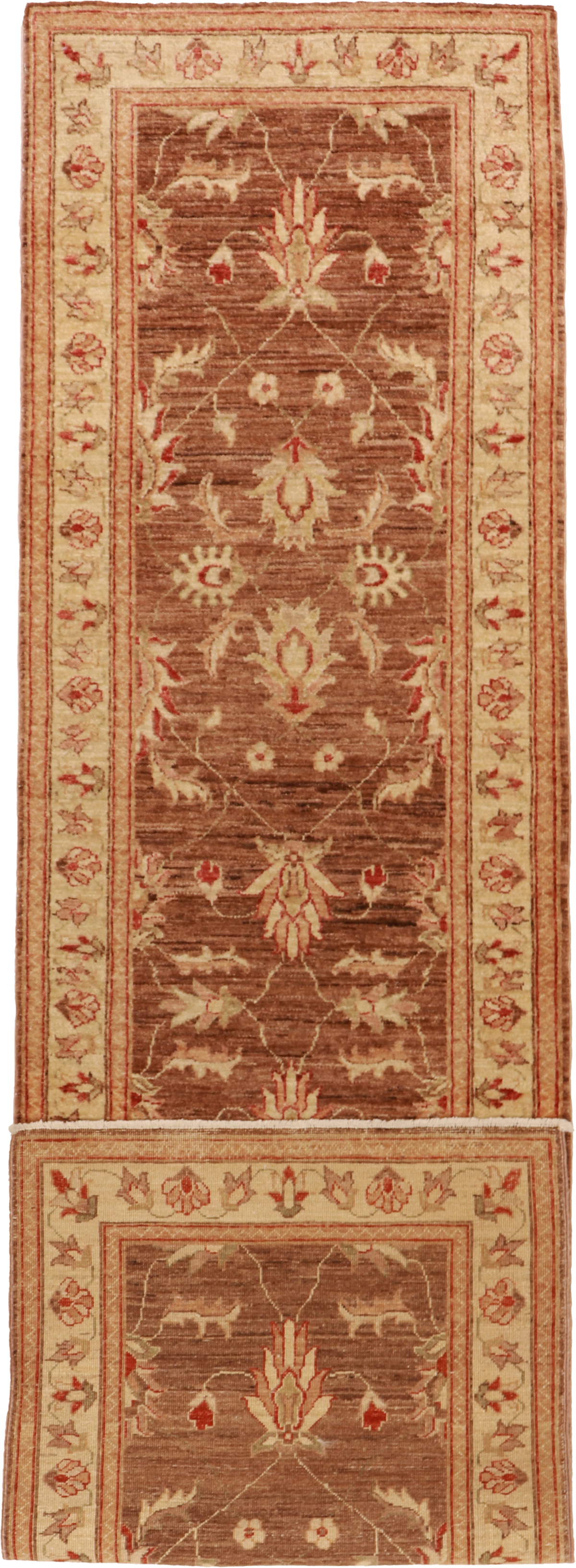 W 2.7 L 9.7 Mahal Runner 100% Wool Hand-Woven All-Over Design - 52342