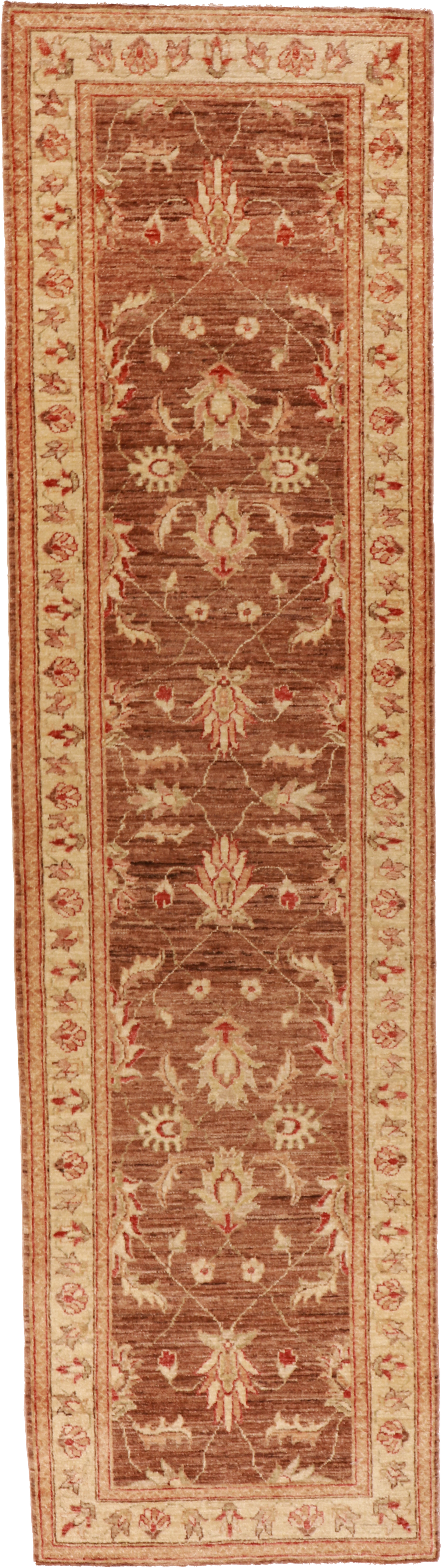 W 2.7 L 9.7 Mahal Runner 100% Wool Hand-Woven All-Over Design - 52342