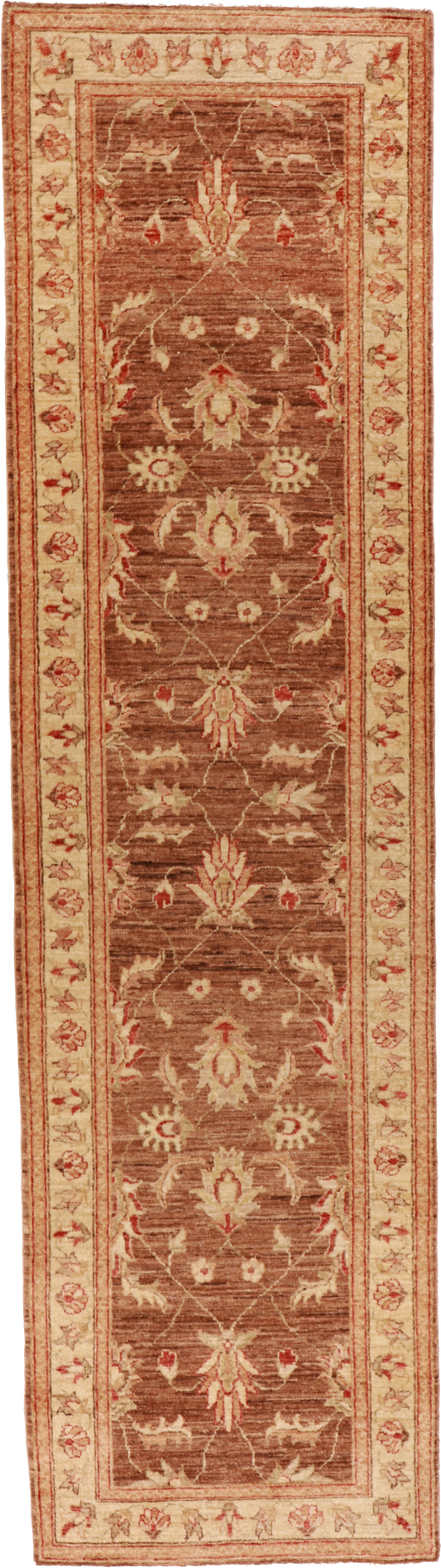 W 2.7 L 9.7 Mahal Runner 100% Wool Hand-Woven All-Over Design - 52342