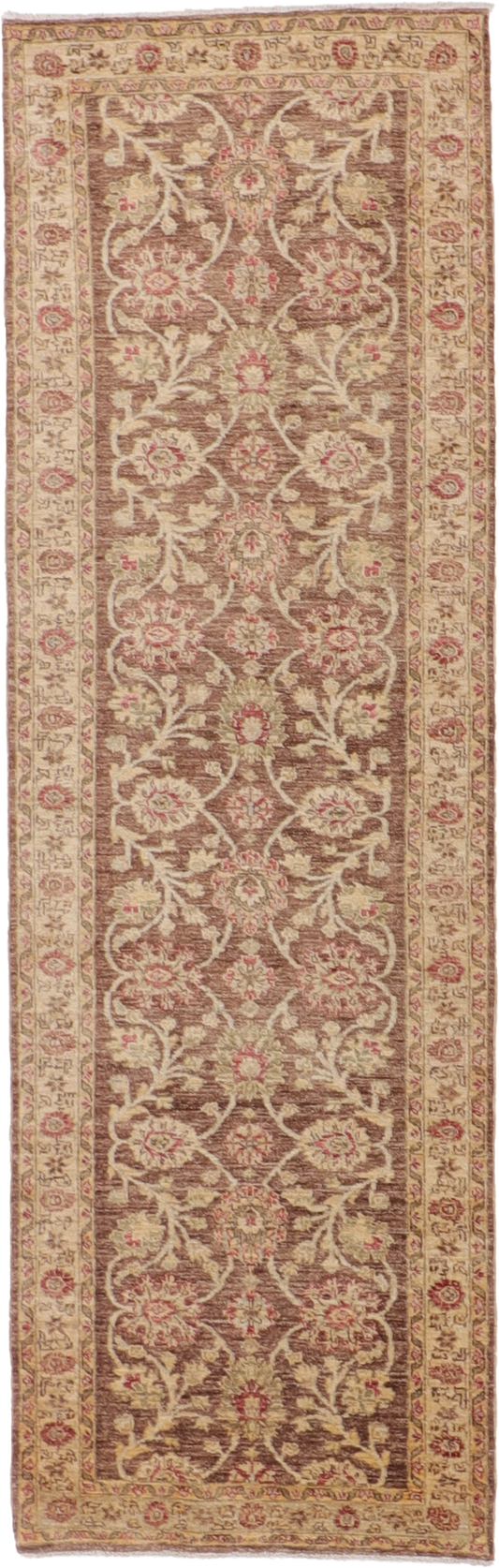 W 3.2 L 9.10 Mahal Runner 100% Wool Hand-Woven All-Over Design - 52352