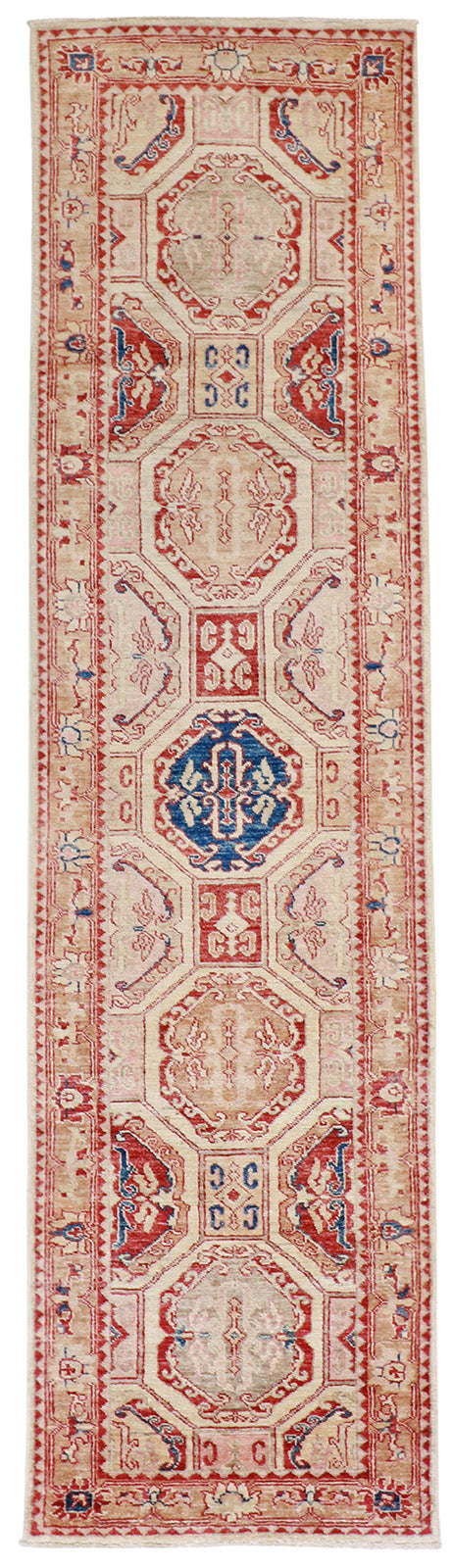 W 2.5 L 9.2 Tabriz Runner 100% Wool Handmade All Over Design - 52384