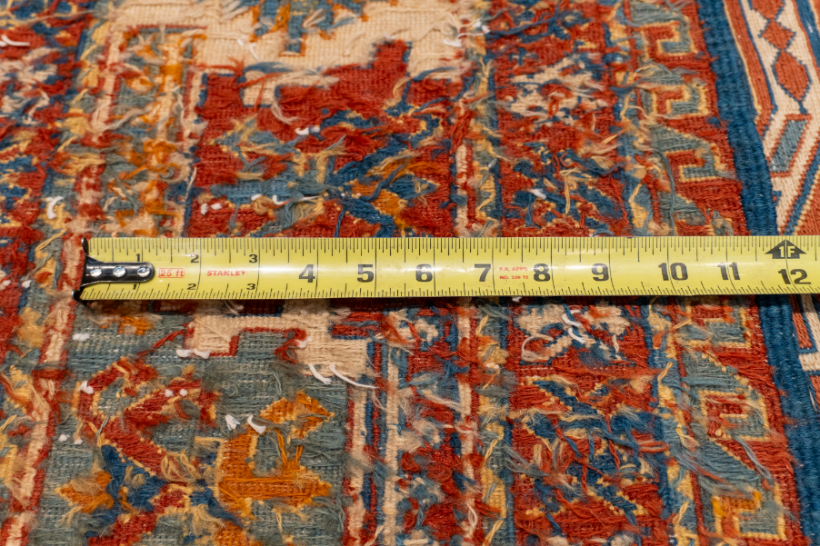 W 8.8 L 9.11 Sarouk 100% Wool Hand-Woven Geometric Design - 52485