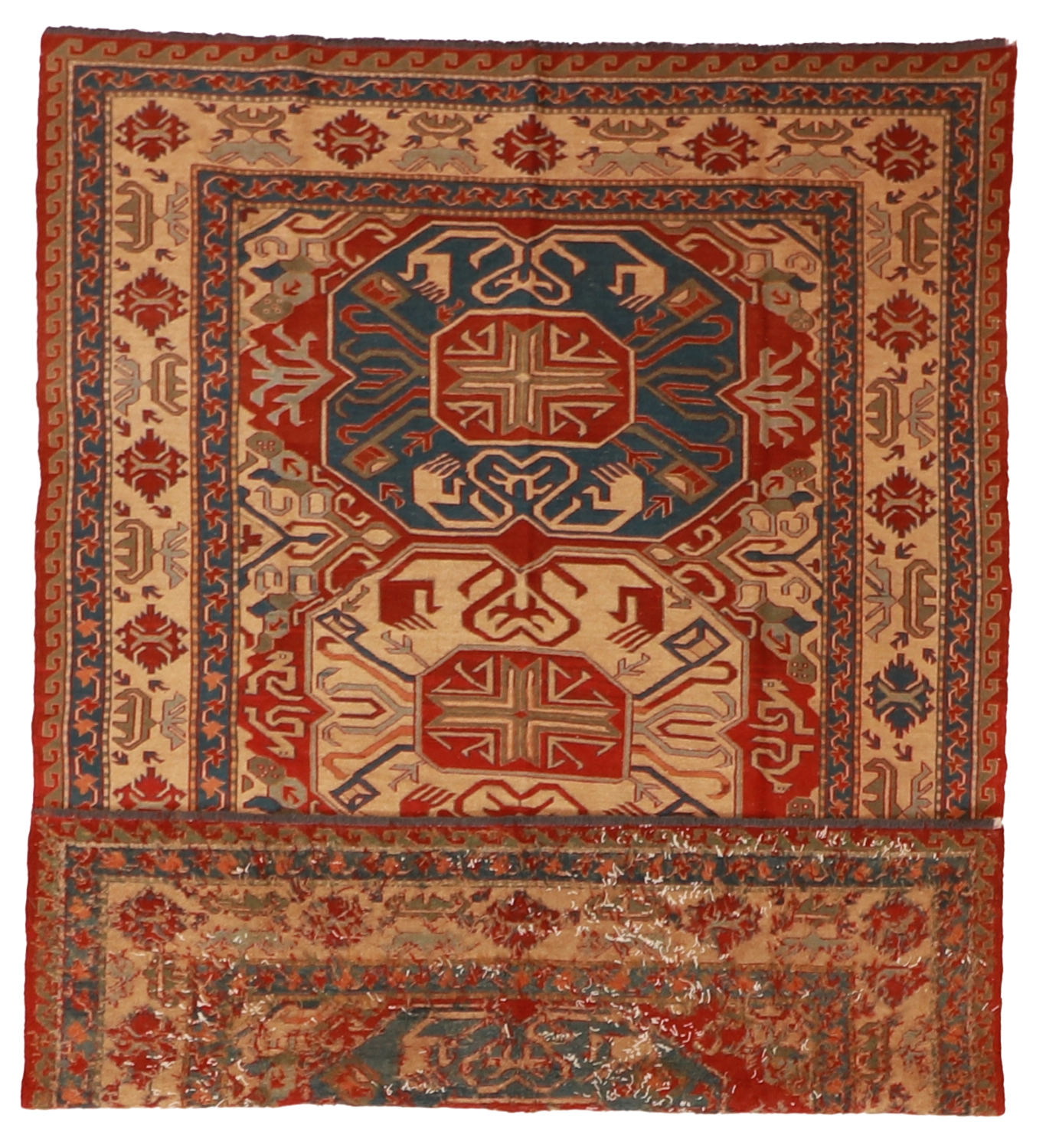 W 5.5 L 7.8 Kilim 100% Wool Hand-Woven All-Over Design - 52493