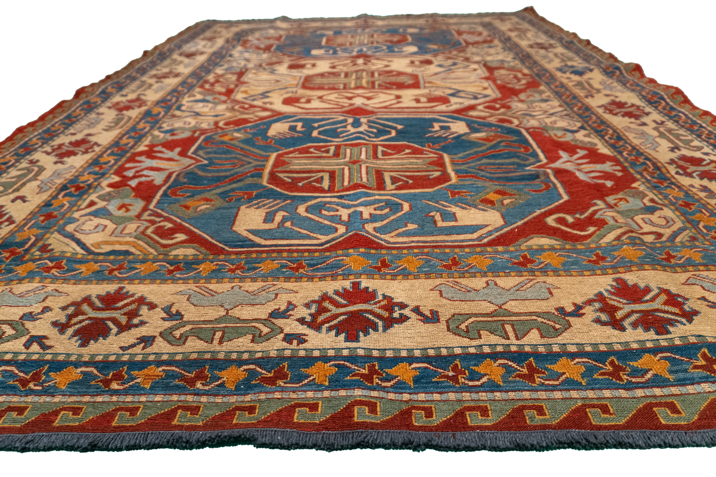 W 5.5 L 7.8 Kilim 100% Wool Hand-Woven All-Over Design - 52493