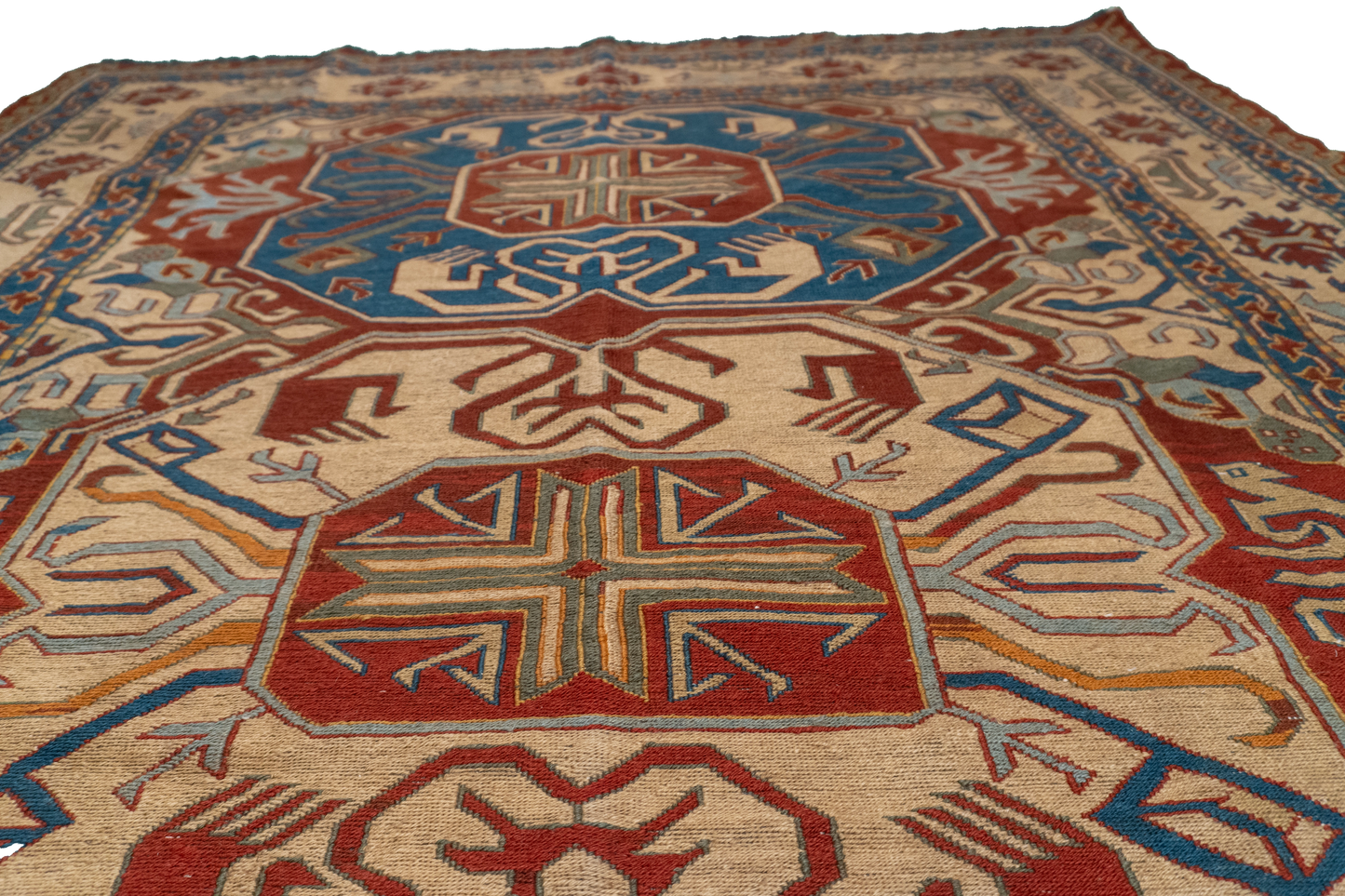 W 5.5 L 7.8 Kilim 100% Wool Hand-Woven All-Over Design - 52493