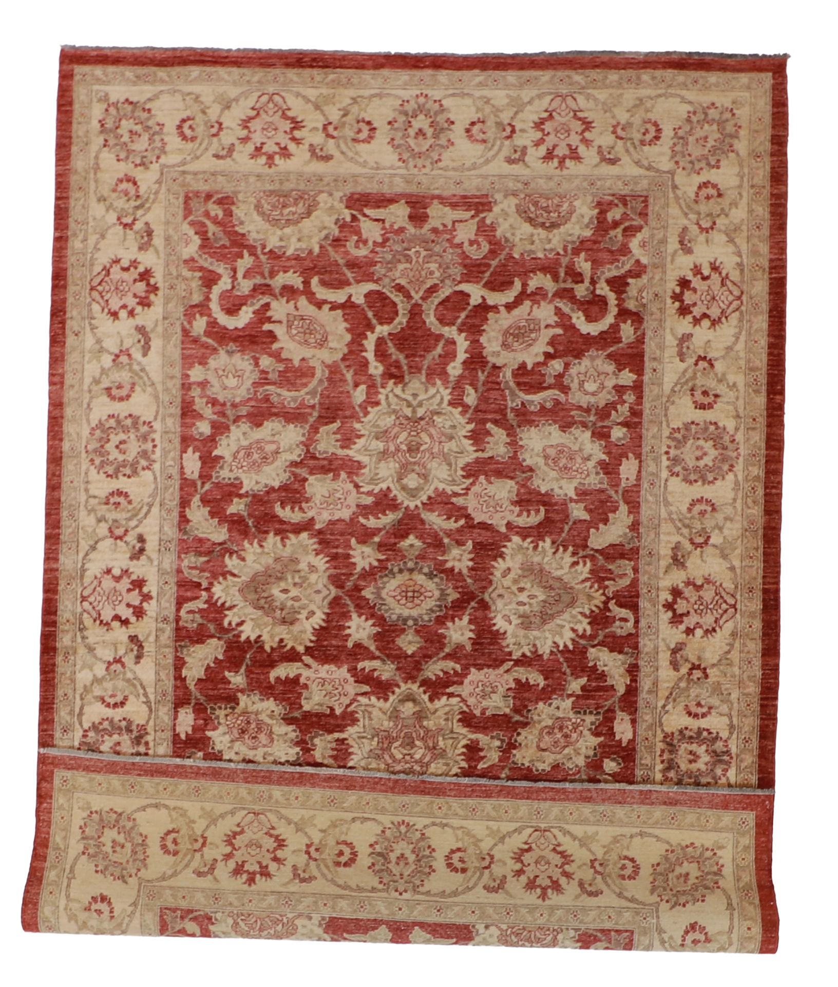 W 6.1 - L 8.11 - Haj Jallie Wool Traditional Rectangle - Finest Hand-Knotted Quality Wool - 52529