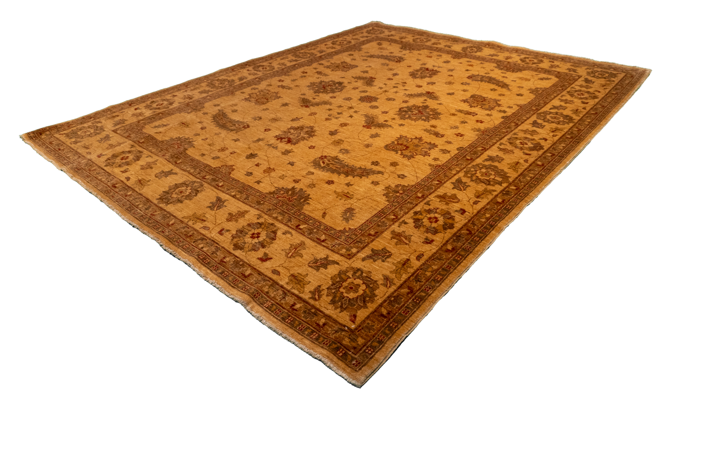 W 8 L 10.2 Kashan 100% Wool Hand-Woven All-Over Design - 52531