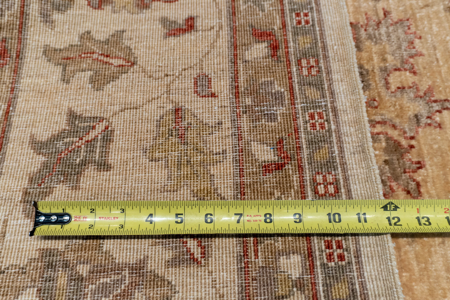 W 8 L 10.2 Kashan 100% Wool Hand-Woven All-Over Design - 52531