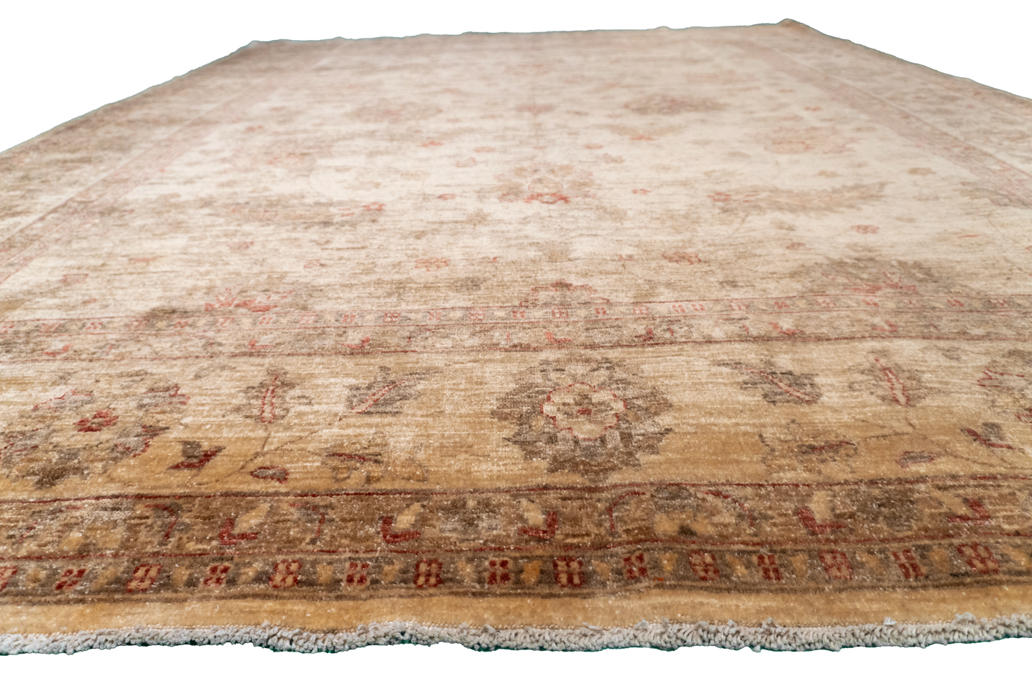 W 8 L 10.2 Kashan 100% Wool Hand-Woven All-Over Design - 52531