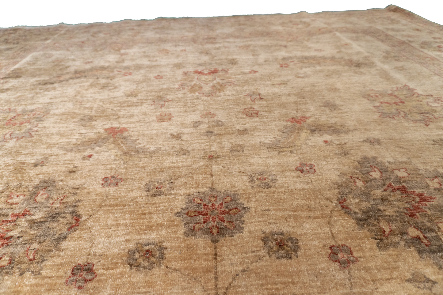 W 8 L 10.2 Kashan 100% Wool Hand-Woven All-Over Design - 52531