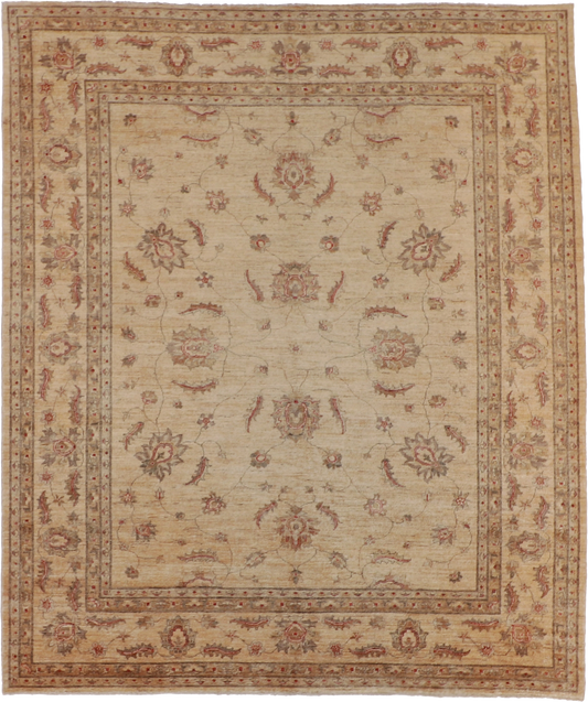 W 8.2 L 9.8 Ziegler Mahal 100% Wool Hand-Woven All-Over Design - 52533