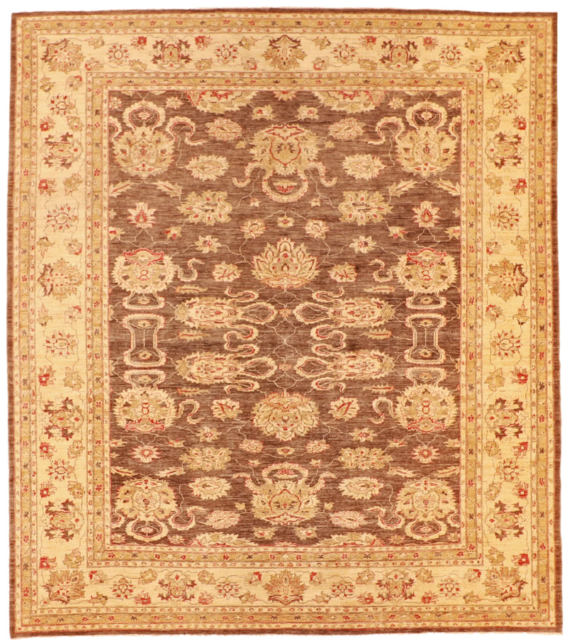 W 10.2 L 11.7 Hamadan 100% Wool Hand-Woven All-Over Design - 52545
