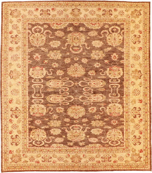 W 10.2 L 11.7 Hamadan 100% Wool Hand-Woven All-Over Design - 52545