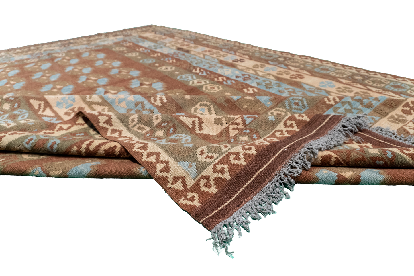 W 6.8 - L 9.10 - Kilim Wool All Over Rectangle - Finest Hand-Made Quality Wool - 52547