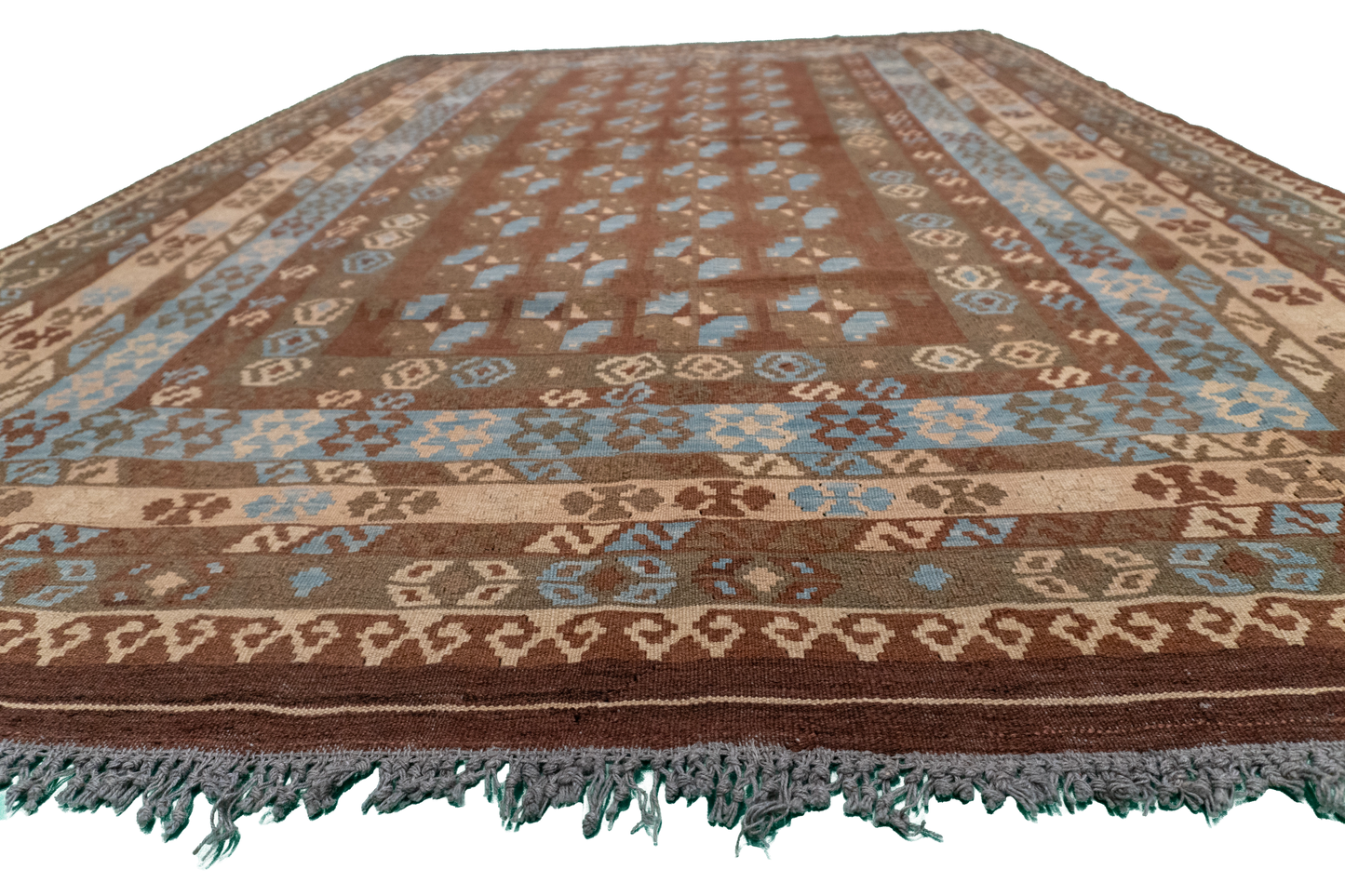 W 6.8 - L 9.10 - Kilim Wool All Over Rectangle - Finest Hand-Made Quality Wool - 52547