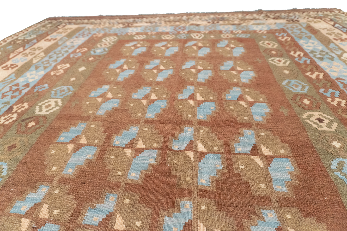 W 6.8 - L 9.10 - Kilim Wool All Over Rectangle - Finest Hand-Made Quality Wool - 52547