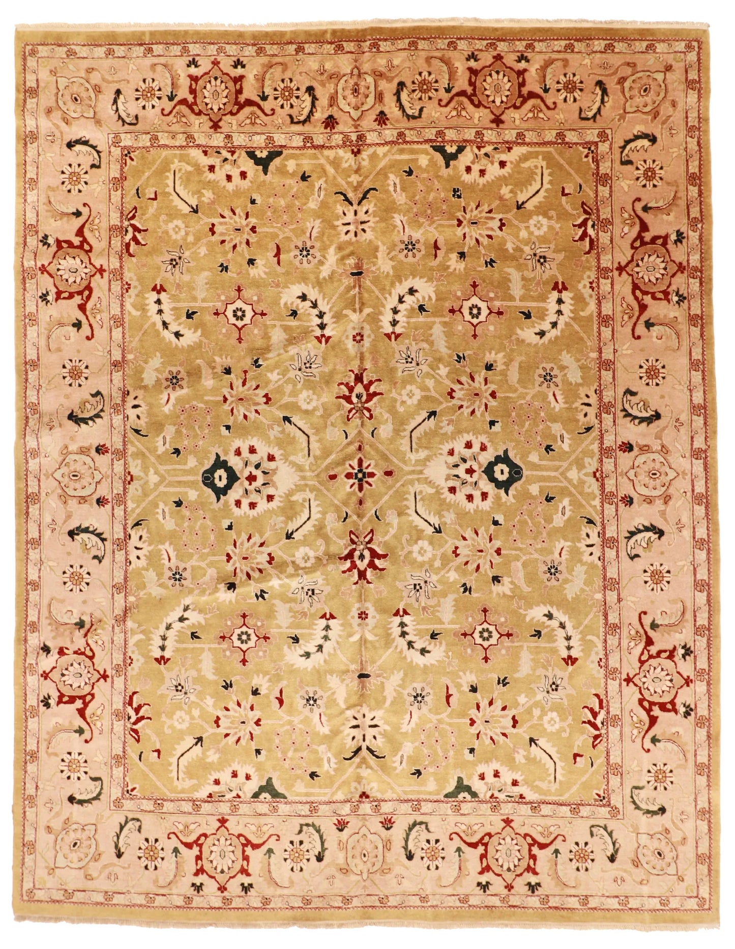 11.10 x 14.10 - Sh Abbas Fine/Wool All Over Rectangle - Finest Hand-Knotted Quality Wool — 52579