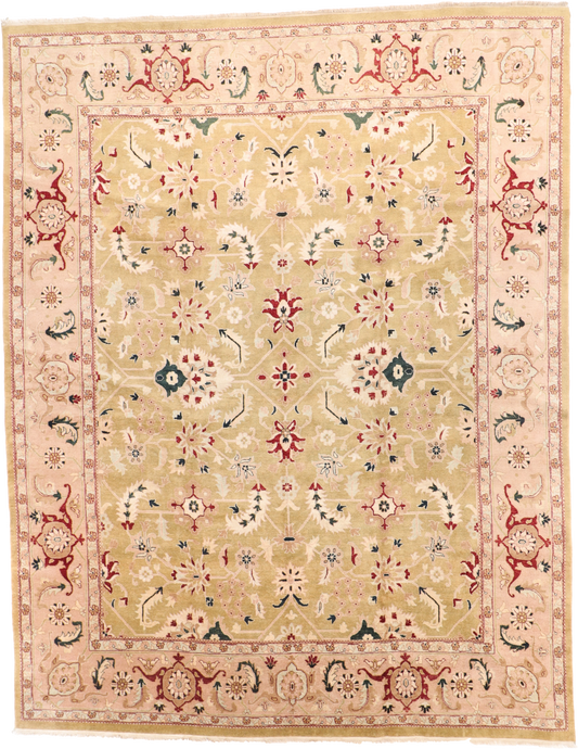 W 11.10 L 14.10 Sh Abbas 100% Wool Hand-Woven All-Over Design - 52579