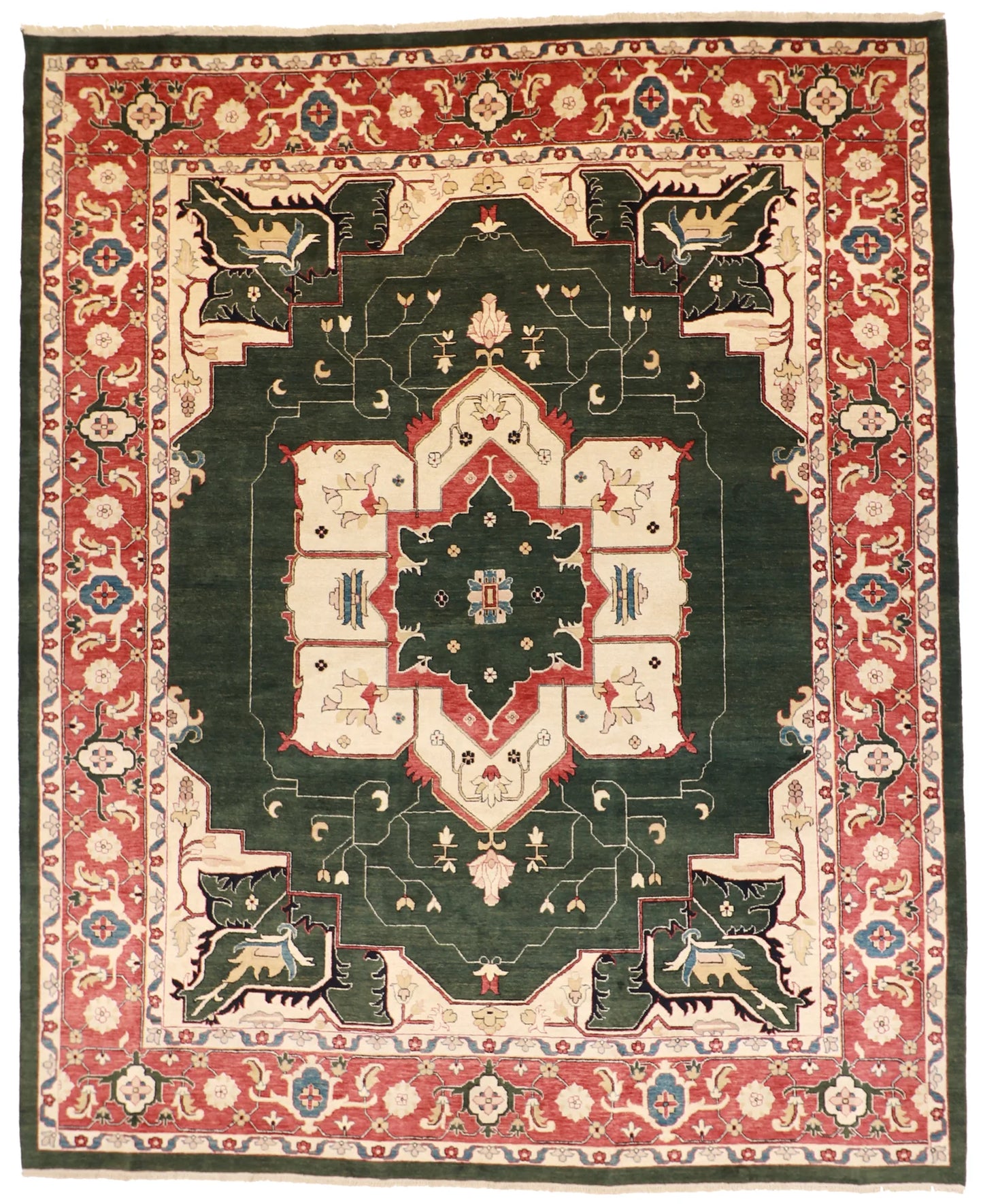 W 12 - L 14.9 - Serapie Fine All Over Rectangle - Hand Woven Rug - 52580
