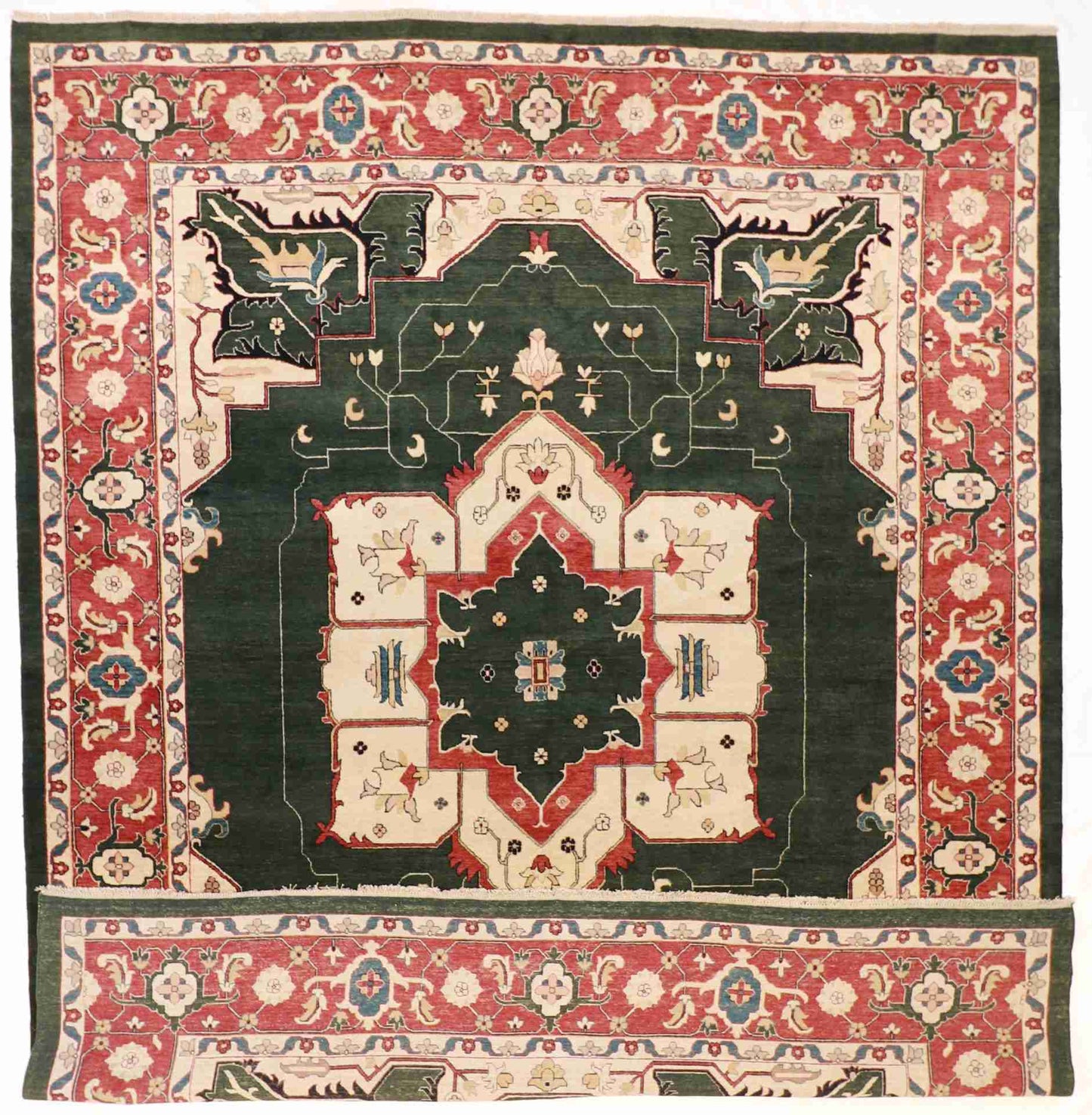 W 12 - L 14.9 - Serapie Fine All Over Rectangle - Hand Woven Rug - 52580