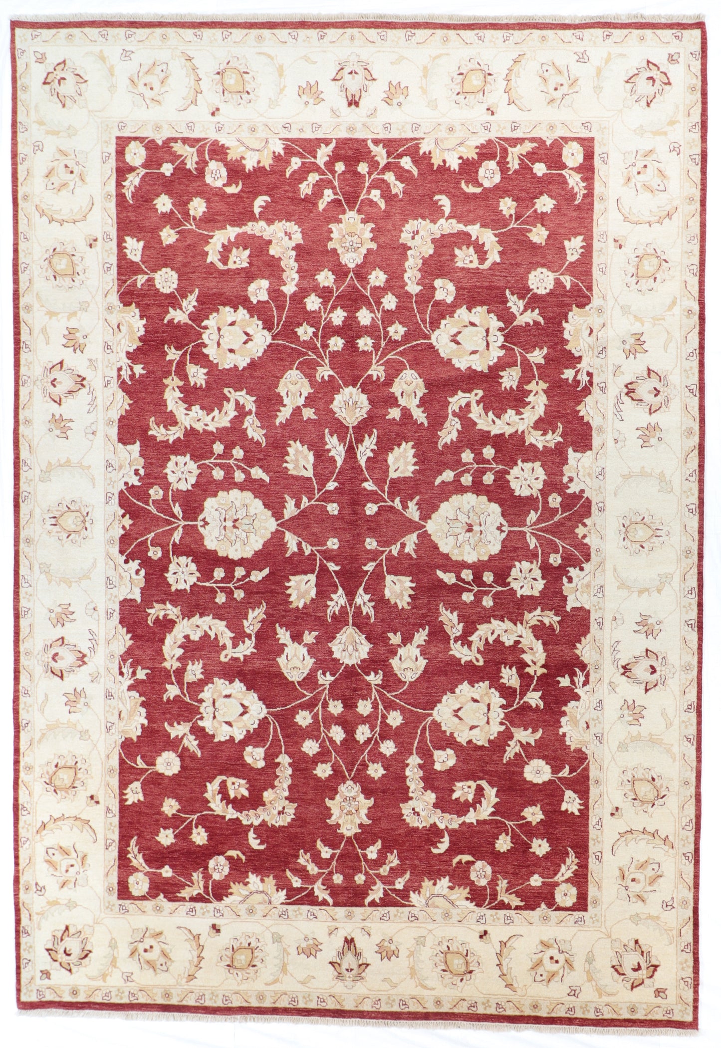 W 10 - L 14.4 - Frahan Fine/Wool All Over Rectangle - Finest Hand-Knotted Quality Wool - 52587