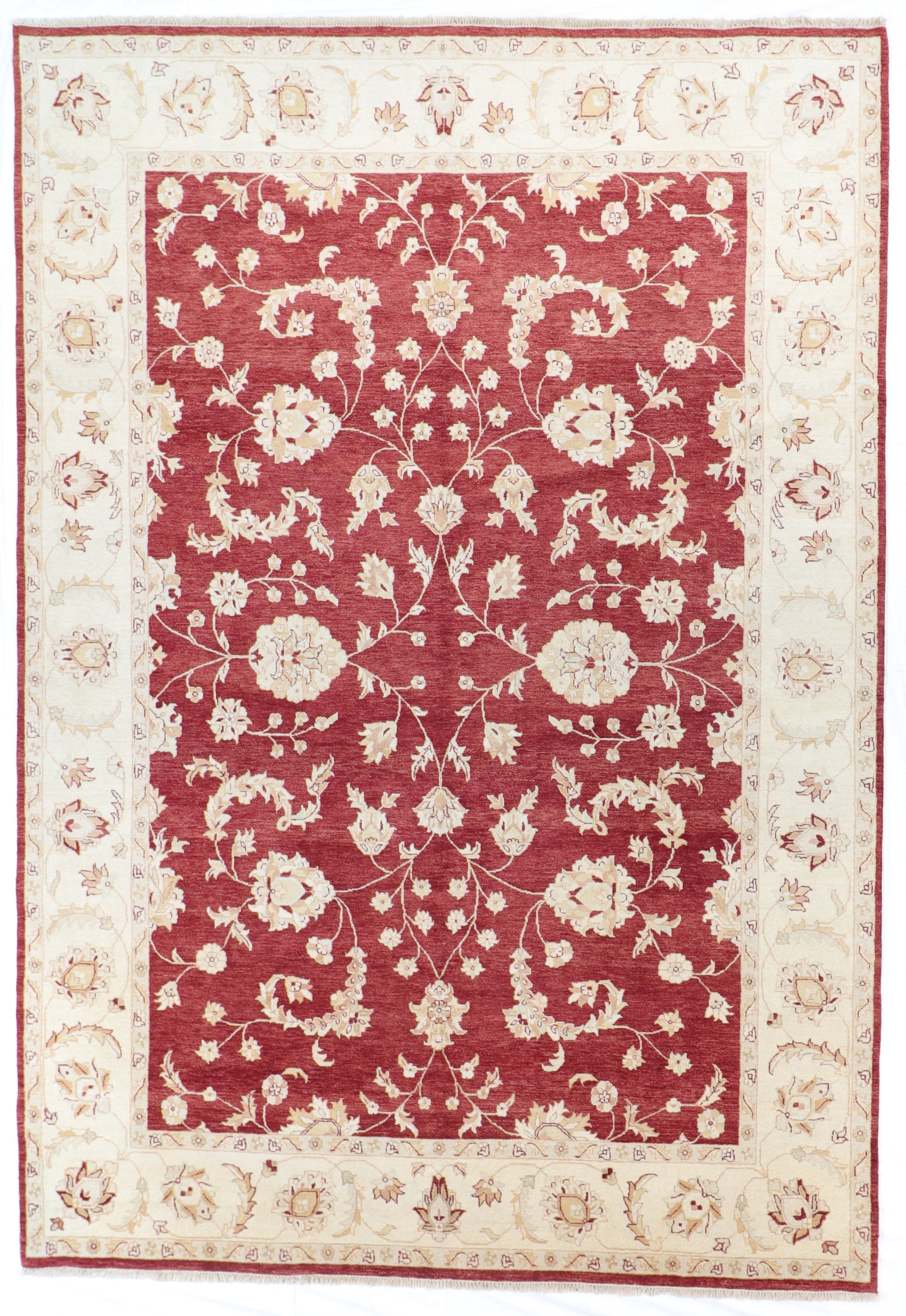 W 10 - L 14.4 - Frahan Fine/Wool All Over Rectangle - Finest Hand-Knotted Quality Wool - 52587