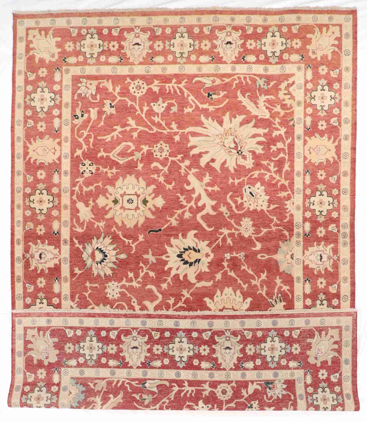 W 10.1 - L 14.3 - Mahal Fine/Wool All Over Rectangle - Hand Woven Rug - 52589