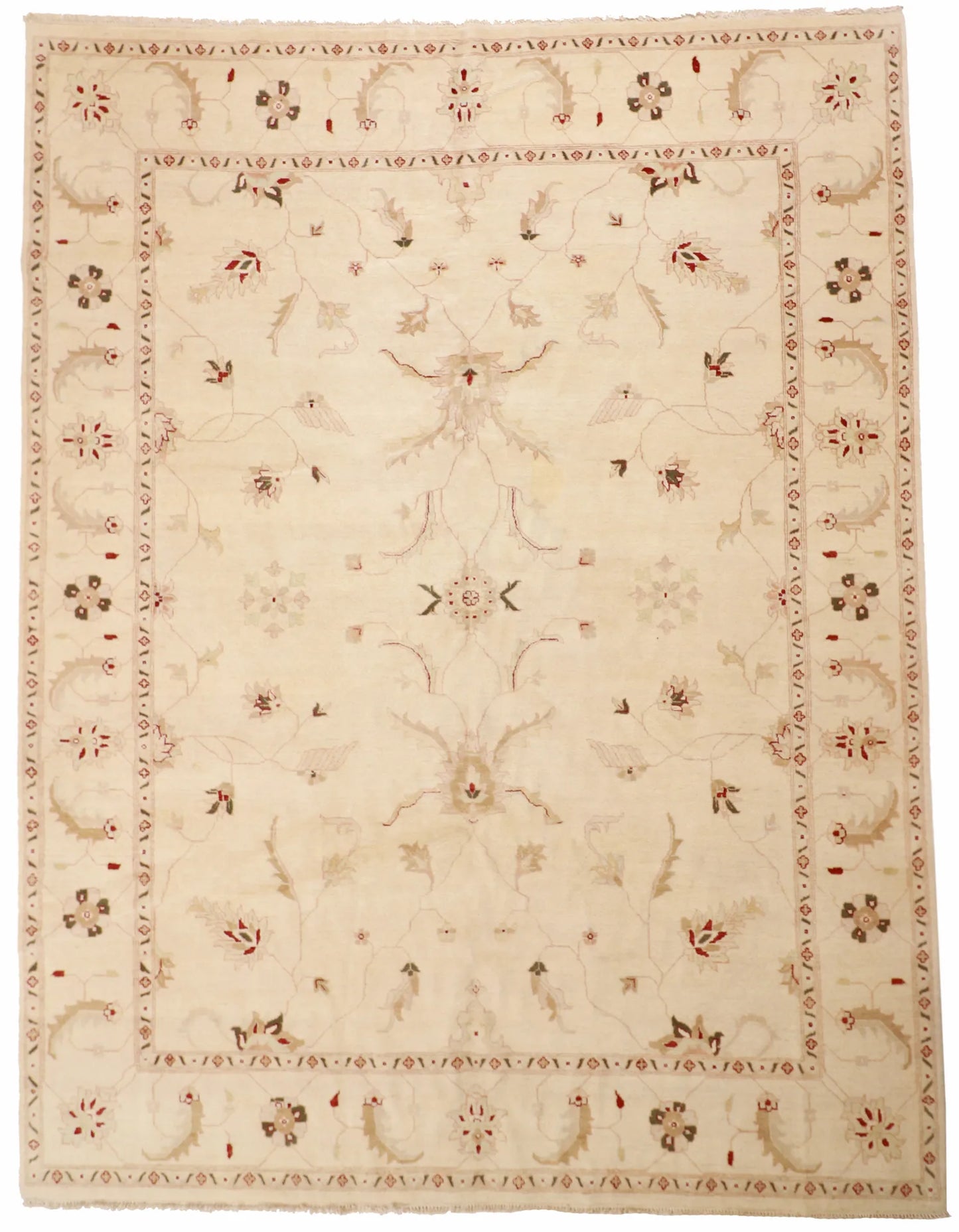 W 9.10 - L 12.9 - Sultan Abad Fine/Wool All Over Rectangle - Finest Hand-Knotted Quality - 52603