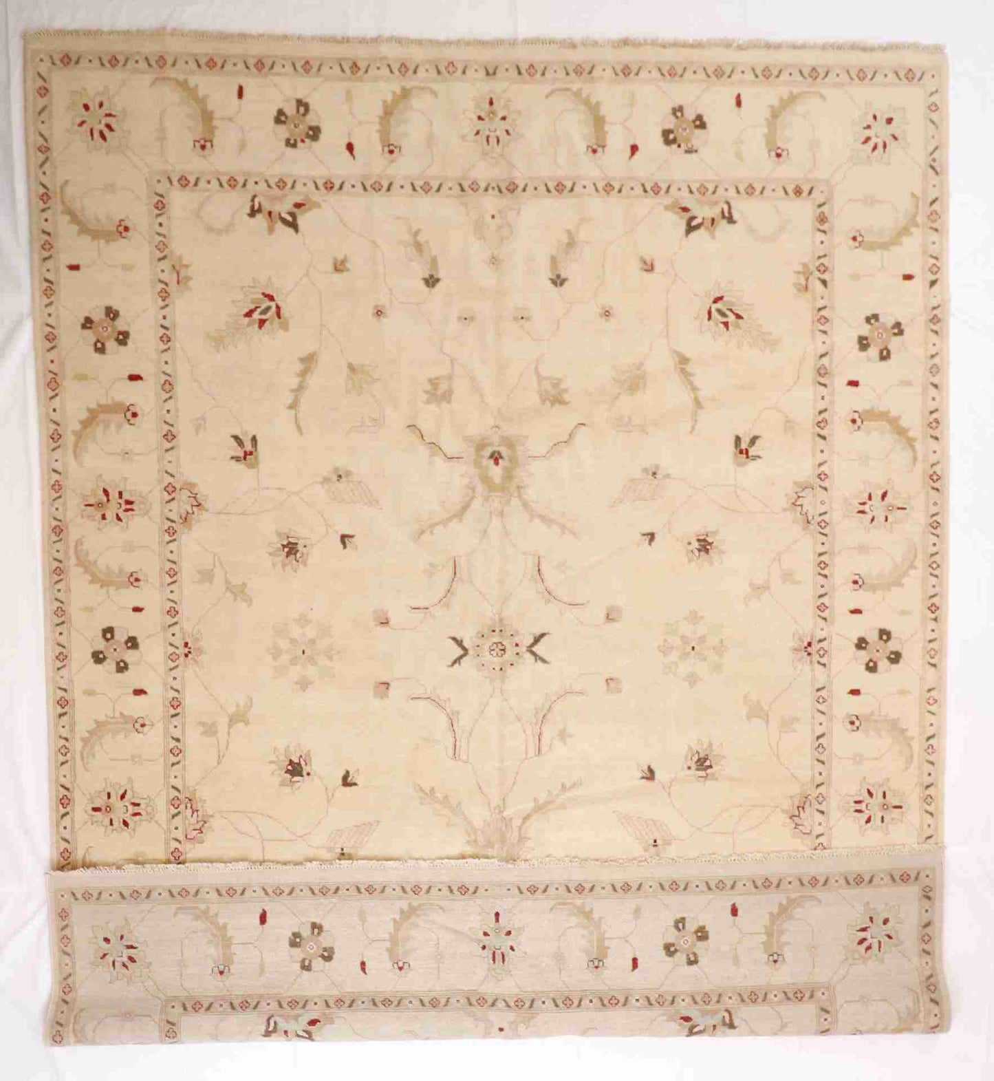 W 9.10 - L 12.9 - Sultan Abad Fine/Wool All Over Rectangle - Finest Hand-Knotted Quality - 52603