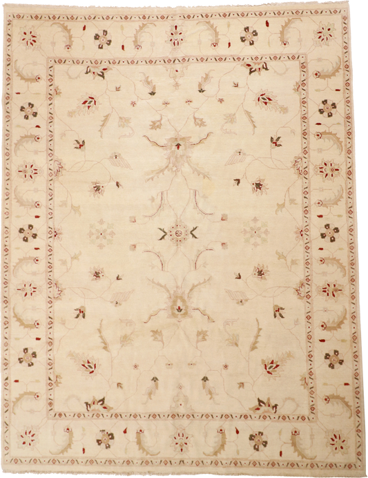 W 9.10 L 12.9 Sultan Abad 100% Wool Hand-Woven All-Over Design - 52603