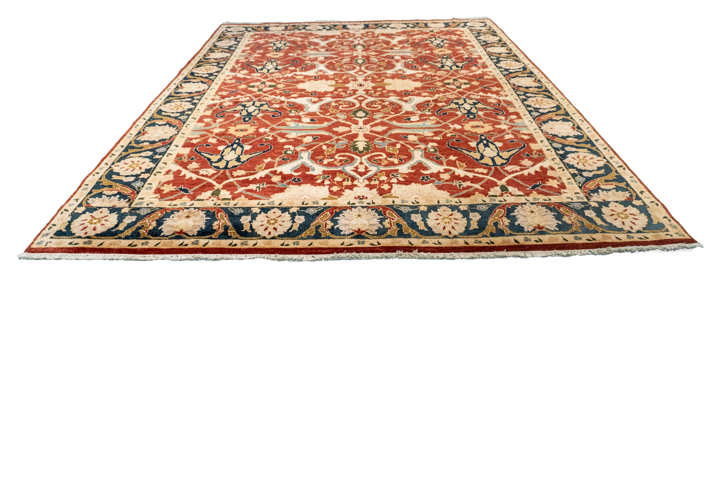 W 8 L 10.10 Tabriz 100% Wool Hand-Woven All-Over Design - 52604