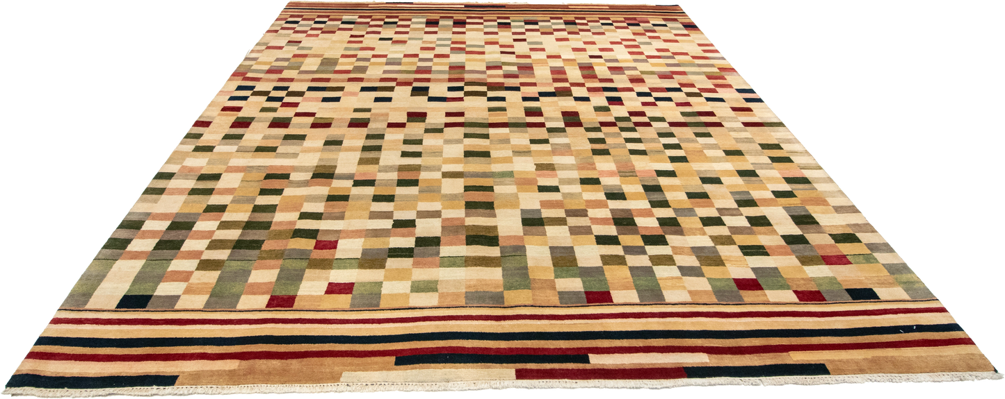 W 8.1 L 10.1 Modern 100% Wool Hand-Woven All-Over Design - 52615
