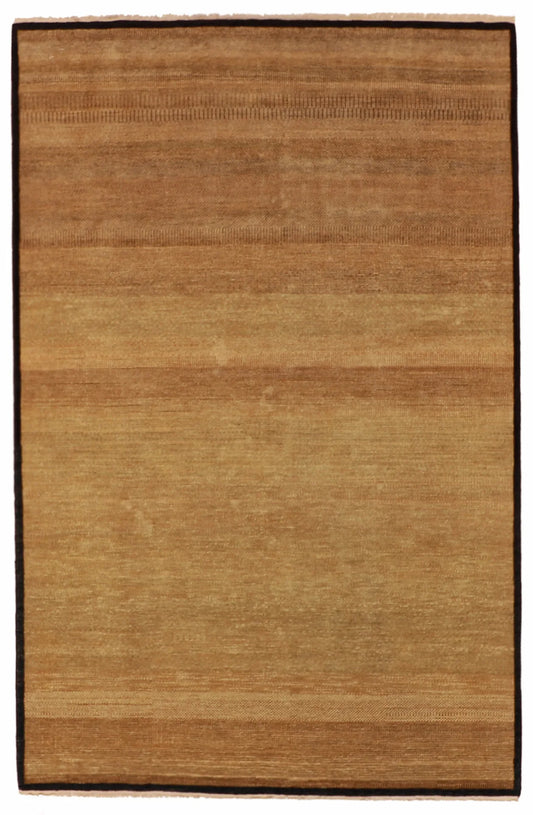 6.1 x 9.5 - Modern Wool Contemporary Rectangle - Finest Hand-Knotted Quality Wool — 52616