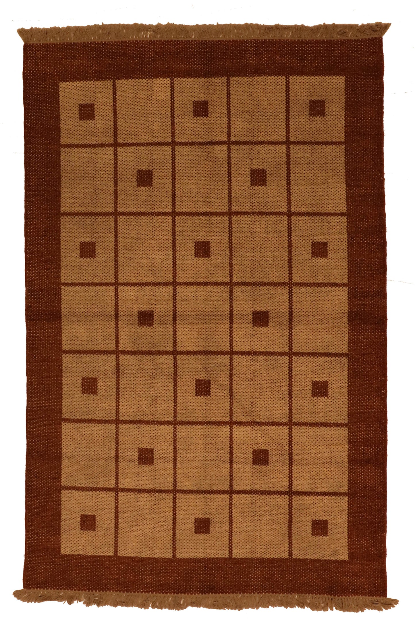 W 4 L 6 Kilim 100% Wool Hand-Woven All-Over Design - 52698