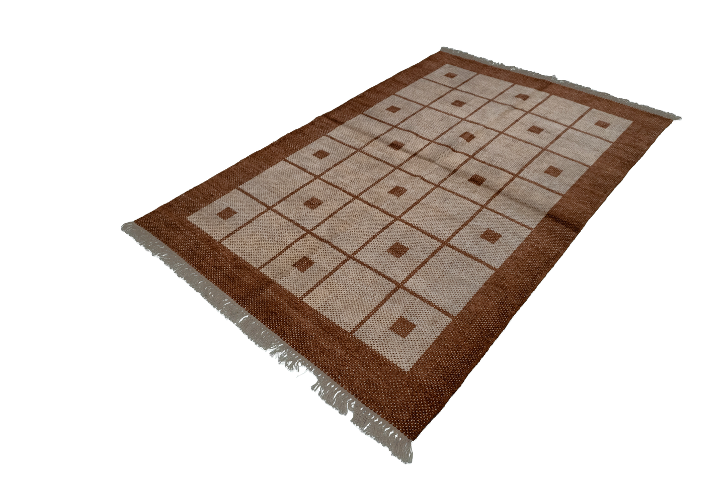 W 4 L 6 Kilim 100% Wool Hand-Woven All-Over Design - 52698