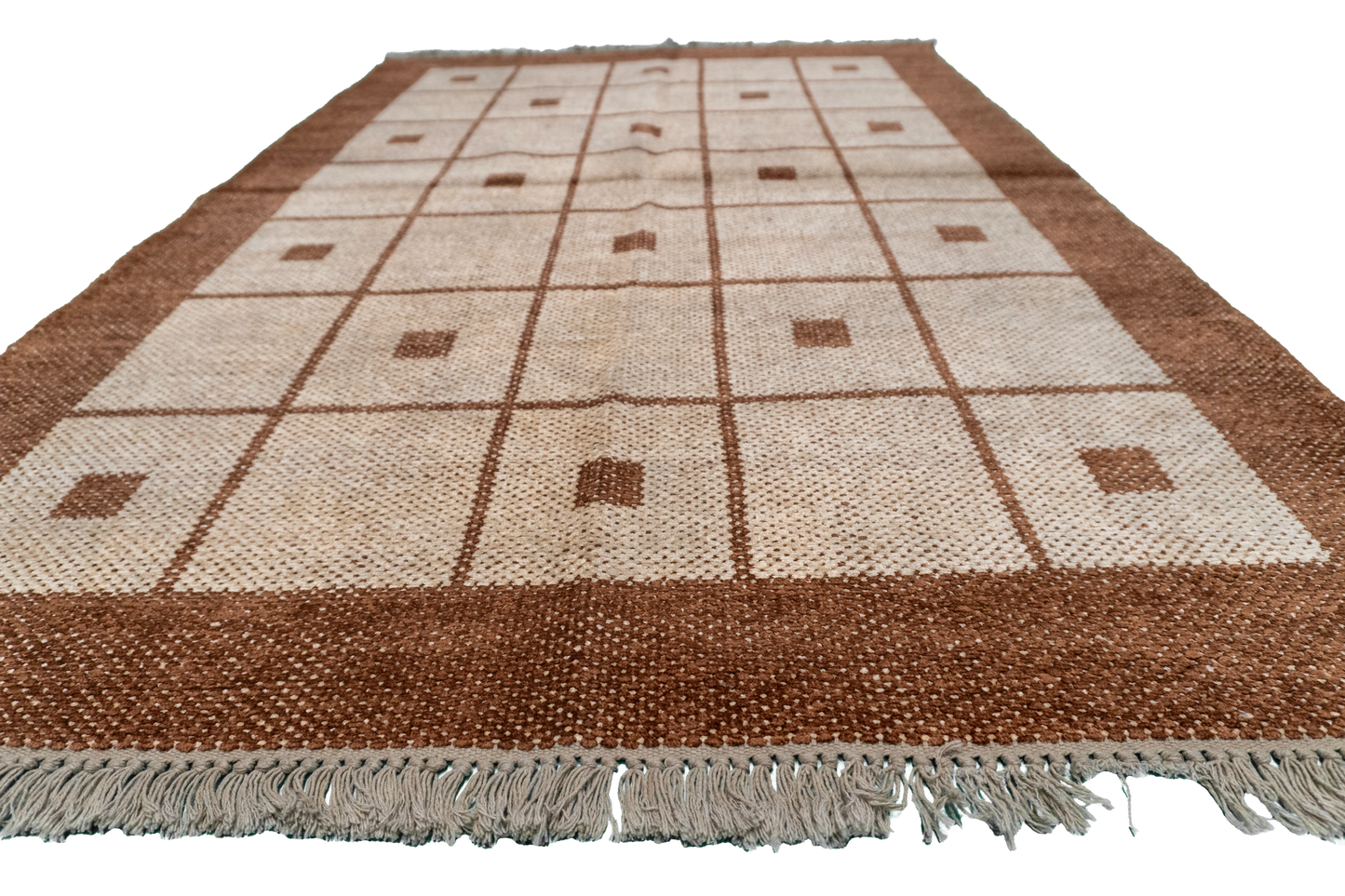 W 4 L 6 Kilim 100% Wool Hand-Woven All-Over Design - 52698