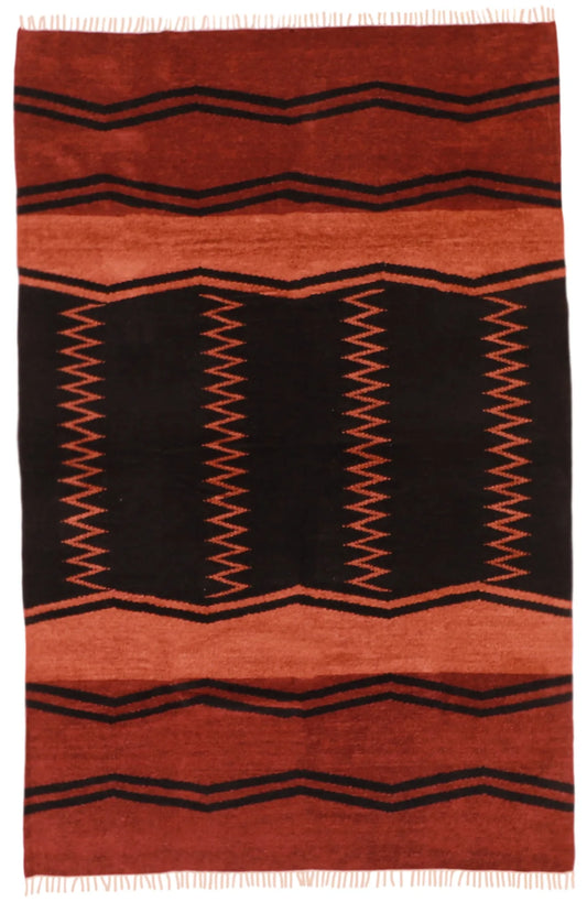 6 x 9 - Kilim Fine All Over Rectangle - Finest Hand-Made Quality Wool — 52745