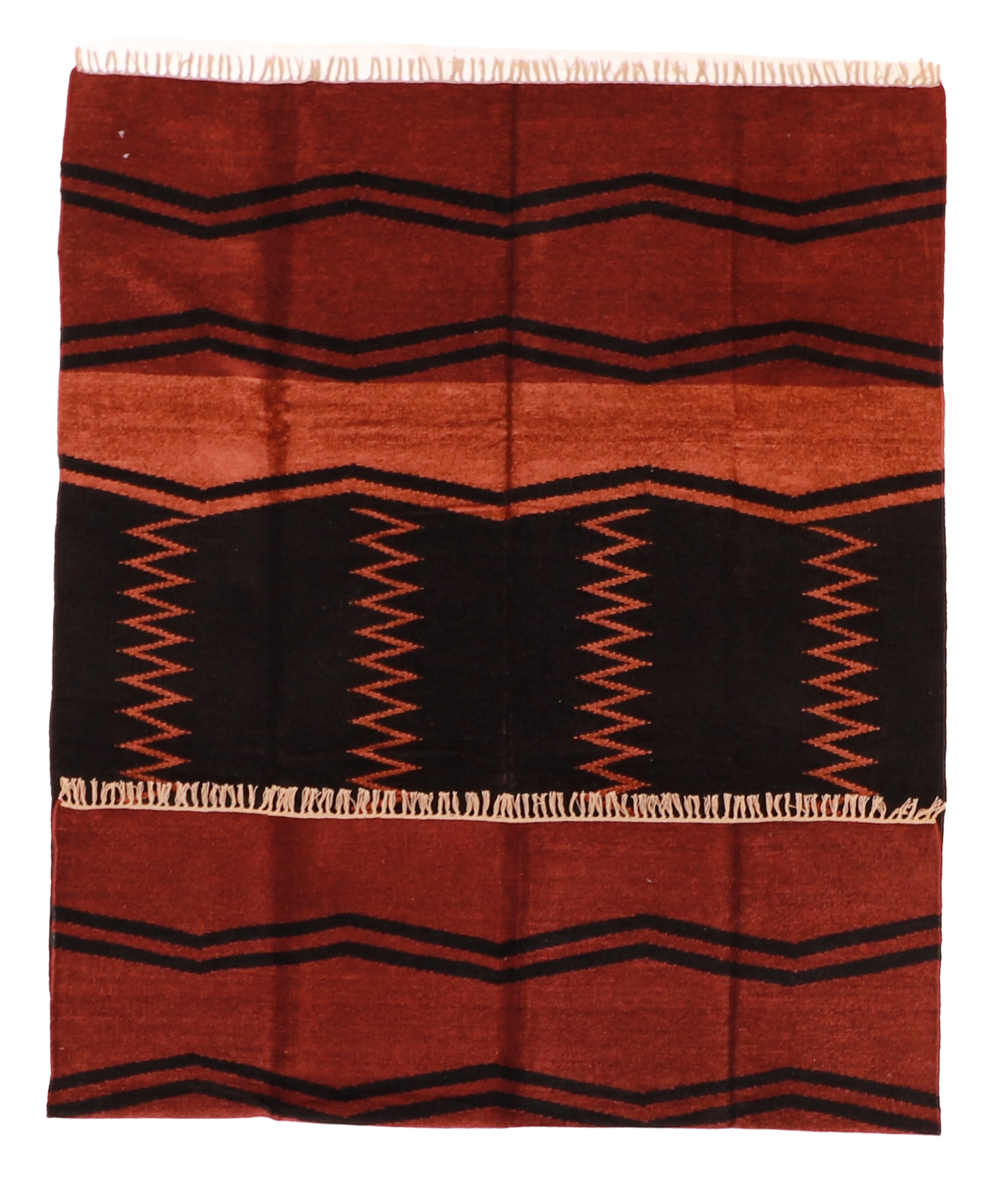 W 6 L 9 Kilim 100% Wool Hand-Woven All-Over Design - 52745