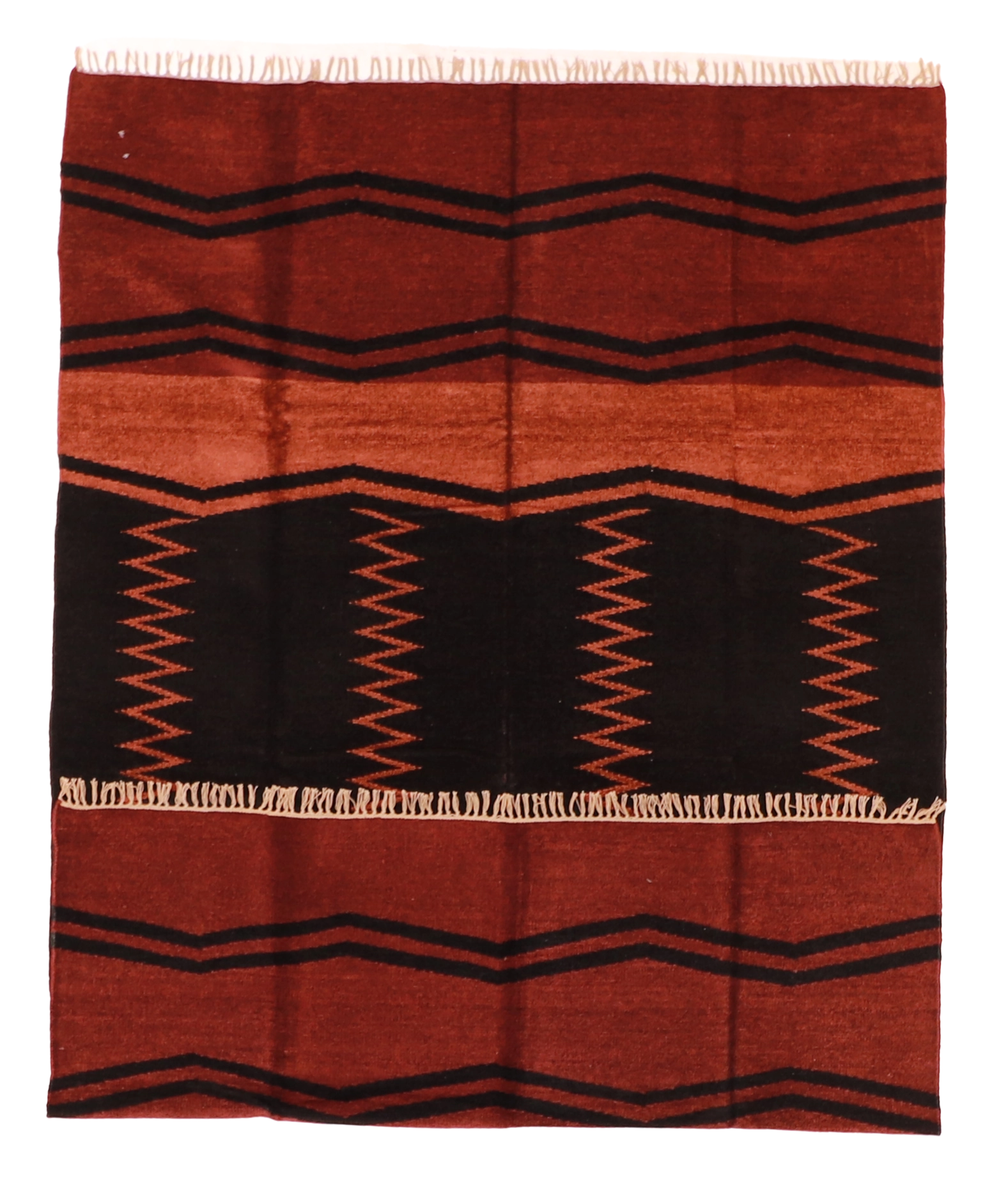 W 6 L 9 Kilim 100% Wool Hand-Woven All-Over Design - 52745
