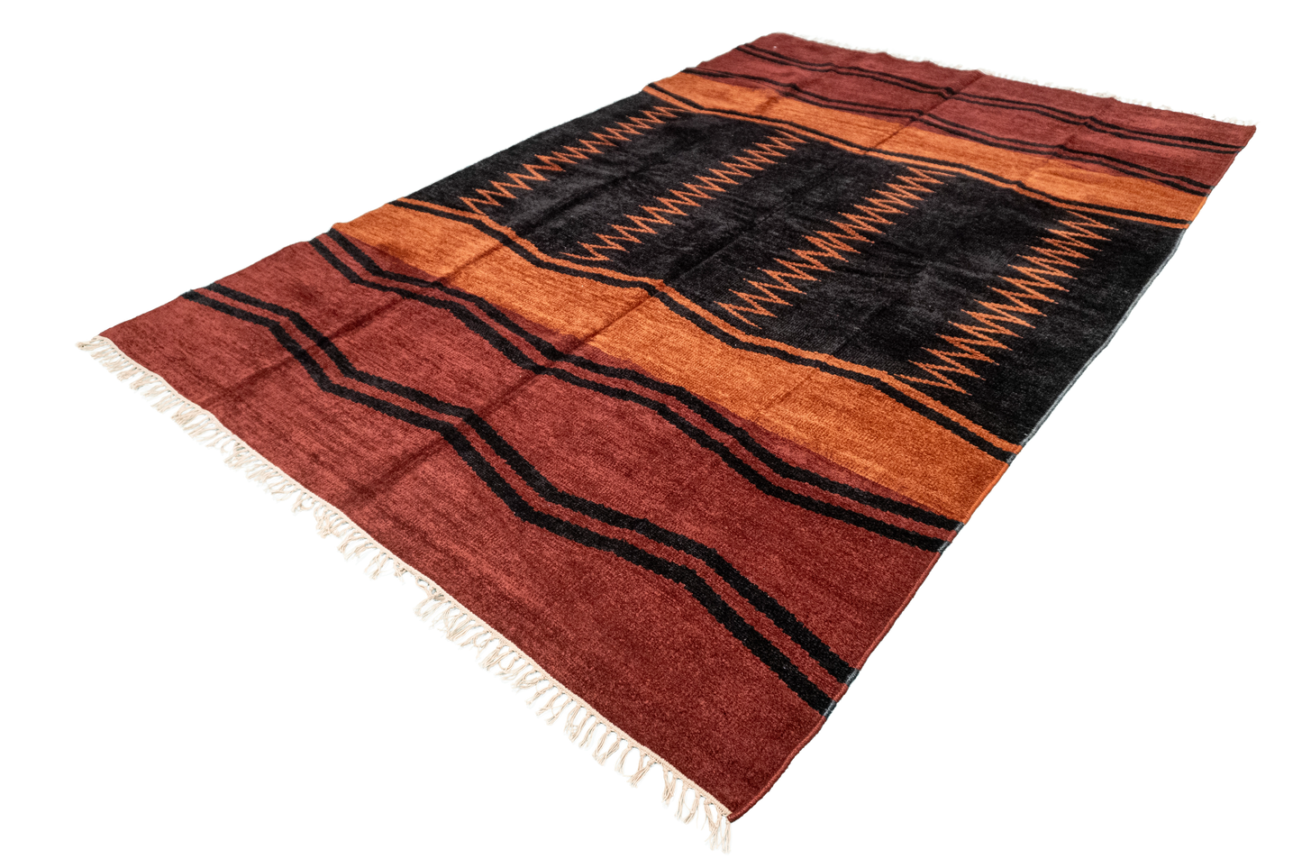W 6 L 9 Kilim 100% Wool Hand-Woven All-Over Design - 52745