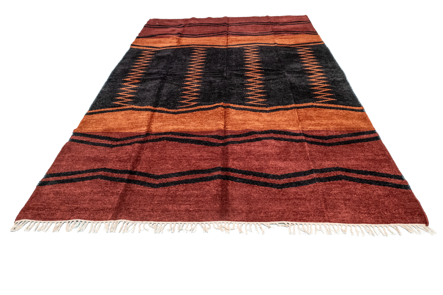 W 6 L 9 Kilim 100% Wool Hand-Woven All-Over Design - 52745