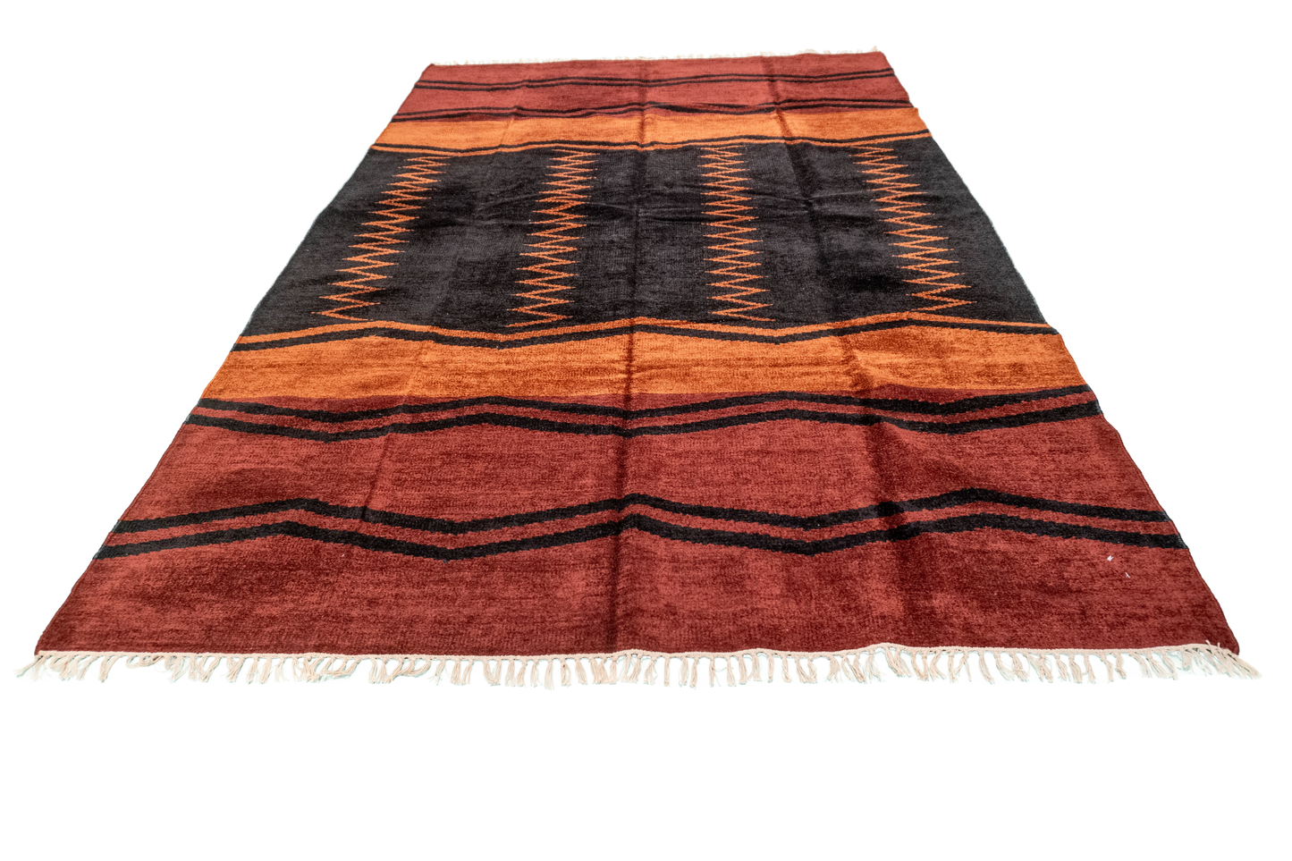 W 6 L 9 Kilim 100% Wool Hand-Woven All-Over Design - 52745