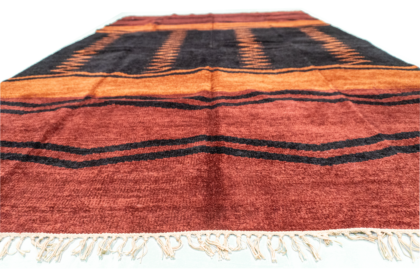 W 6 L 9 Kilim 100% Wool Hand-Woven All-Over Design - 52745