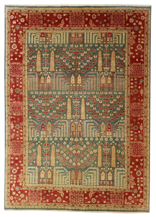 9 x12 - Sarouk Wool All Over Rectangle - Hand Knotted Rug — 52959