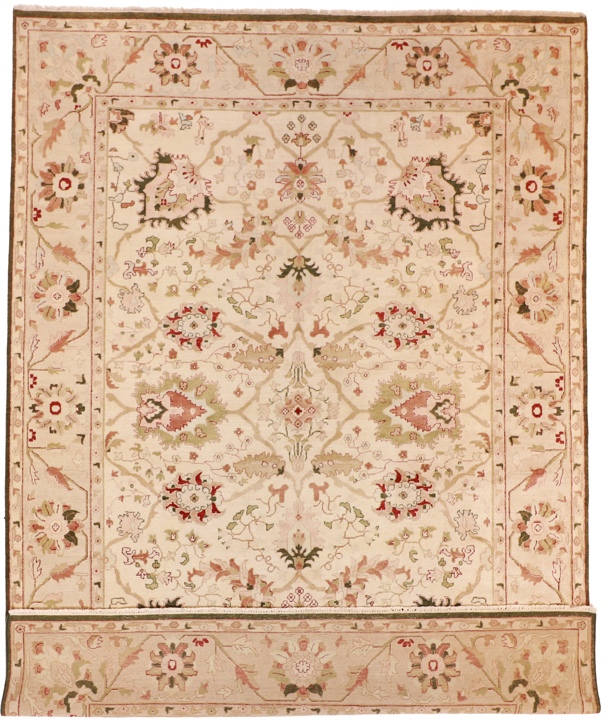 W 10 L 13.11 Sultan Abad 100% Wool Hand-Woven All-Over Design - 52961