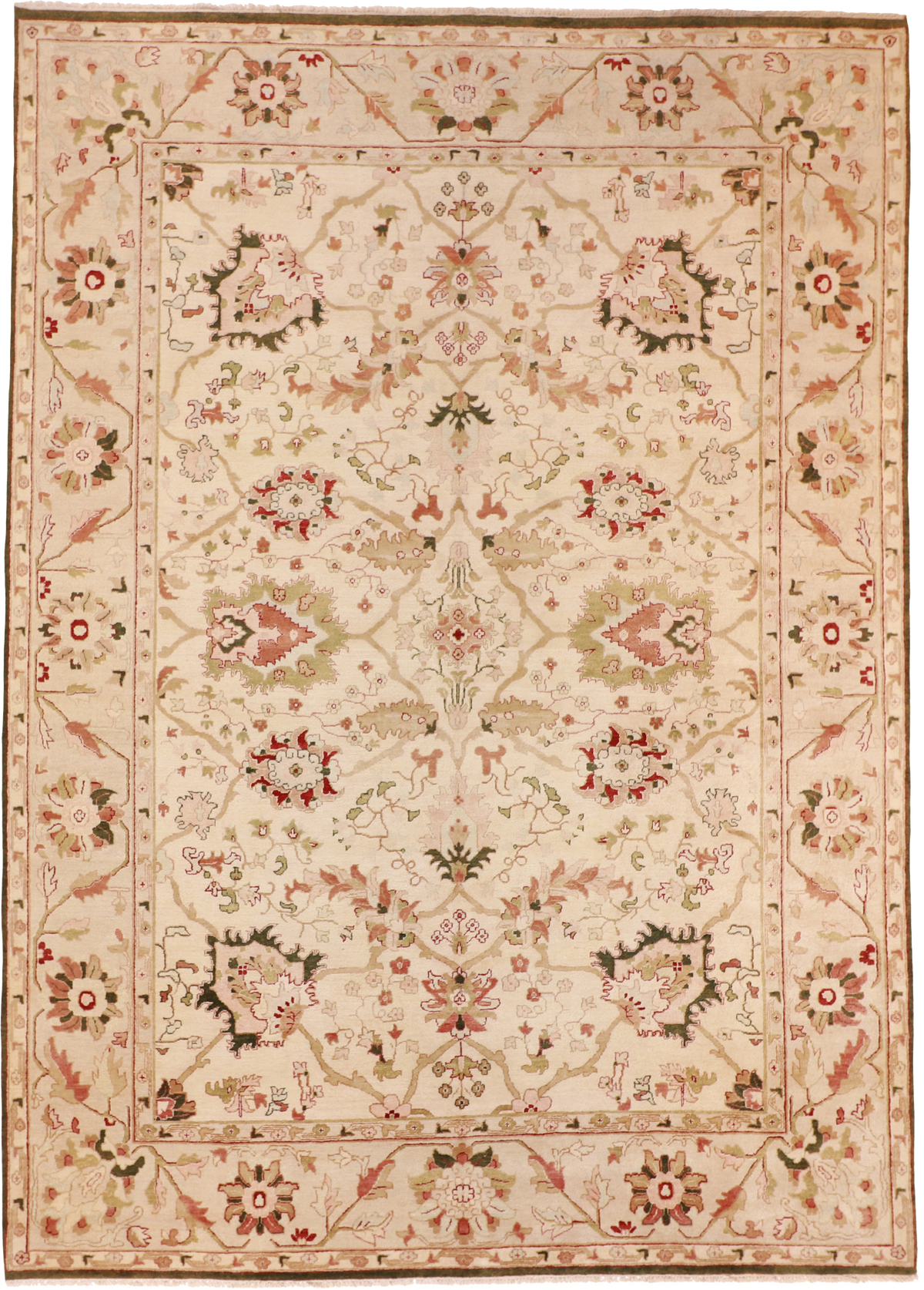 W 10 L 13.11 Sultan Abad 100% Wool Hand-Woven All-Over Design - 52961