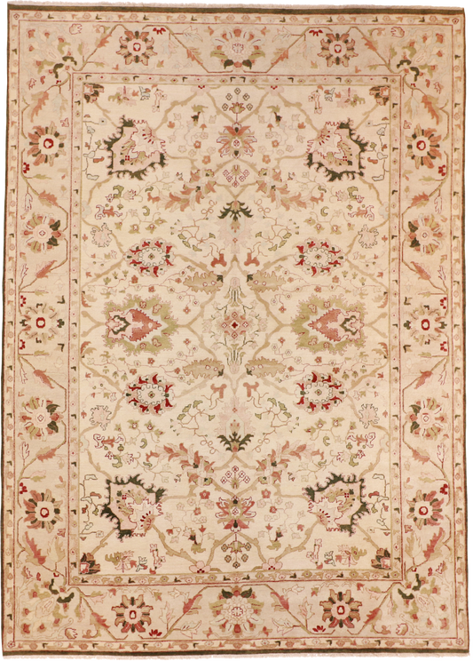 W 10 L 13.11 Sultan Abad 100% Wool Hand-Woven All-Over Design - 52961