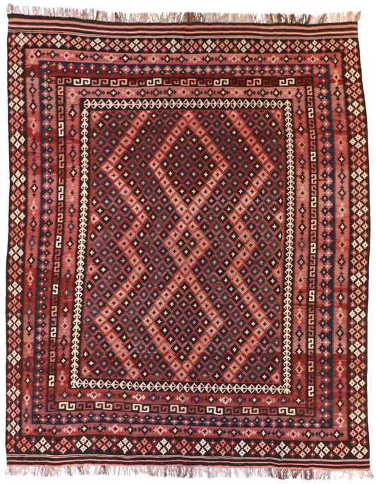 9.8 x 11.10 - Kilim Fine All Over Rectangle - Finest Hand-Knotted Quality Wool — 52988